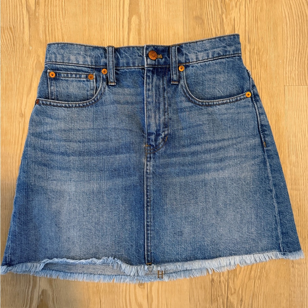 Madewell Blue Denim Mini Skirt